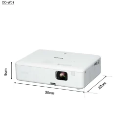 Epson CO-W01, vidéoprojecteur WXGA abordable, home cinéma, gaming, 3 000 lumens, 3LCD, image jusqu’à 378", garantie 2 ans