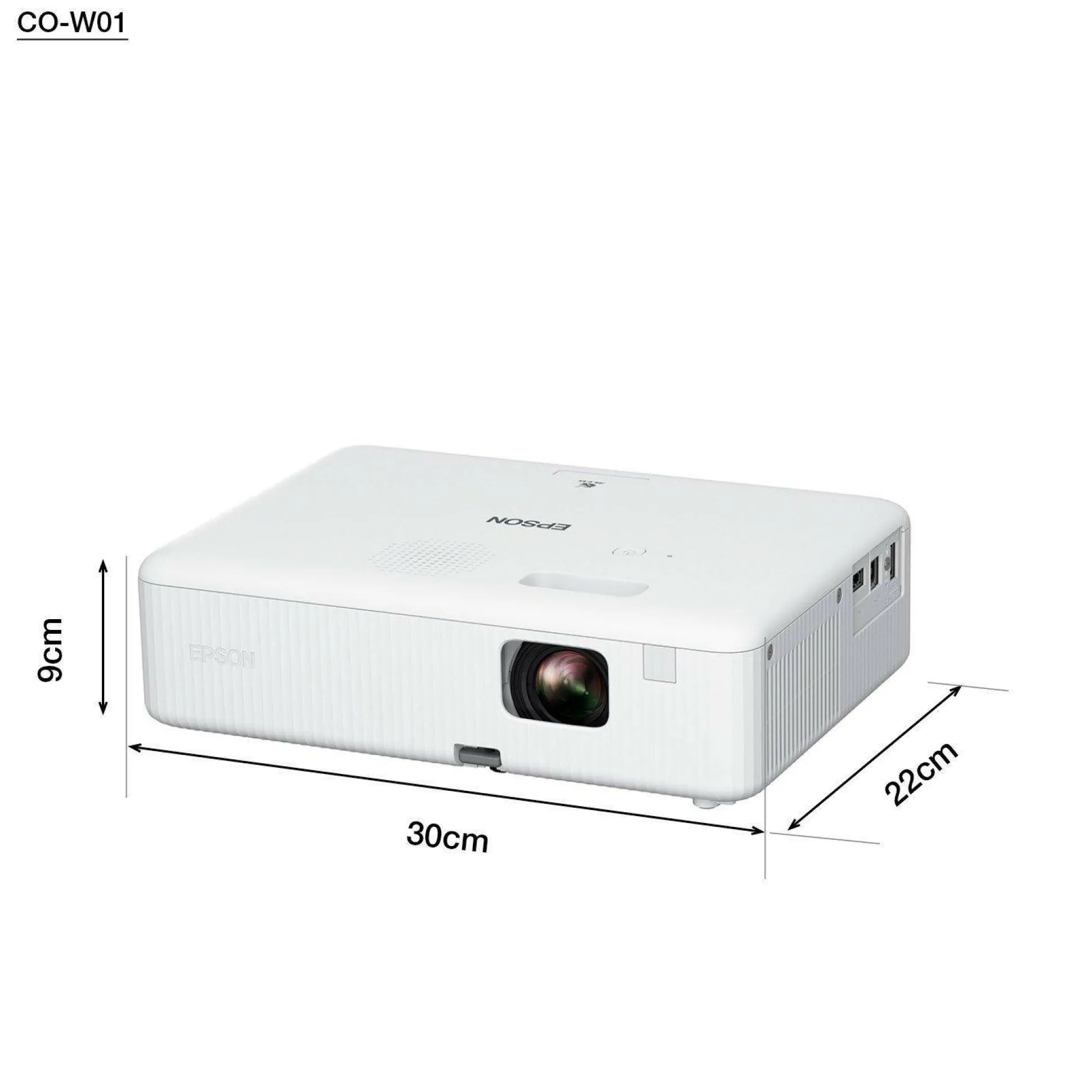 Epson CO-W01, vidéoprojecteur WXGA abordable, home cinéma, gaming, 3 000 lumens, 3LCD, image jusqu’à 378", garantie 2 ans