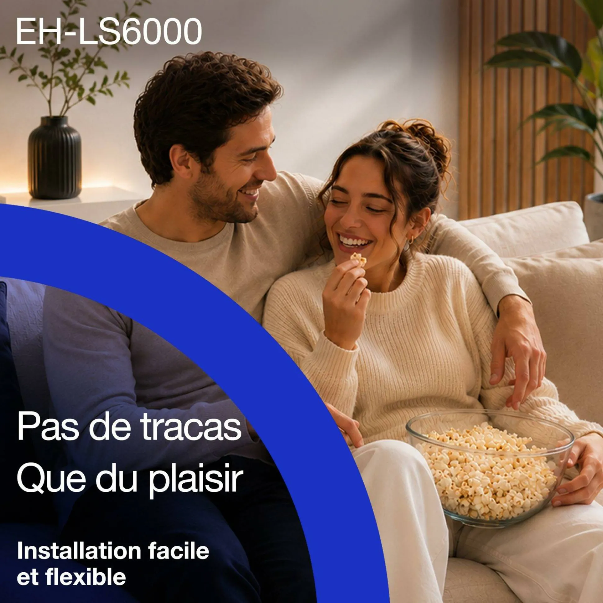 Epson EH-LS6000, vidéoprojecteur laser 4K Home Cinéma abordable, traitement d’image IA, compatible Matter, 3 400 lumens, image jusqu’à 500 pouces, garantie 5 ans