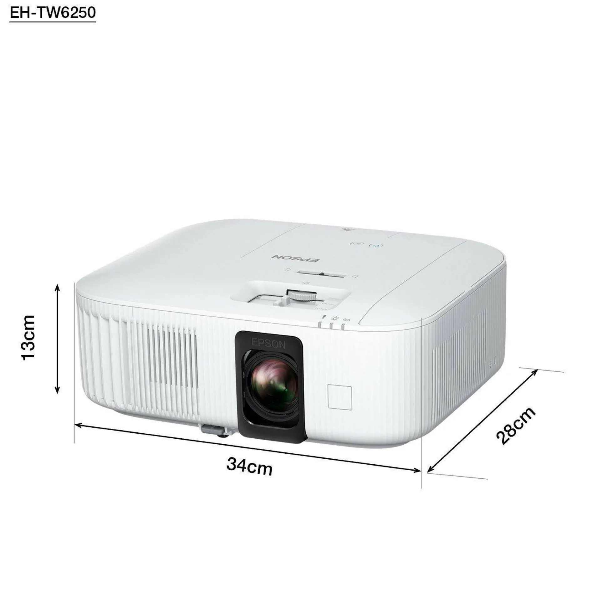 Epson EH-TW6250, vidéoprojecteur 4K PRO-UHD abordable, home cinéma, gaming, 2 800 lumens, 3LCD, image jusqu’à 500", garantie 2 ans