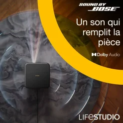 Epson Lifestudio Flex Plus EF-73, Projecteur Smart TV 4K PRO-UHD, portable, 1 000 lumens, Sound by Bose, Google TV, écran de 150 pouces