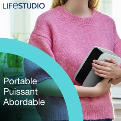 Epson Lifestudio Flex Plus EF-73, Projecteur Smart TV 4K PRO-UHD, portable, 1 000 lumens, Sound by Bose, Google TV, écran de 150 pouces