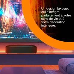 Epson Lifestudio Grand Plus EH-LS970B, Projecteur laser intelligent à ultracourte focale, Home cinéma 4K, 4 000 lumens, Sound by Bose, Google TV, écran de 150 pouces, garantie de 5 ans