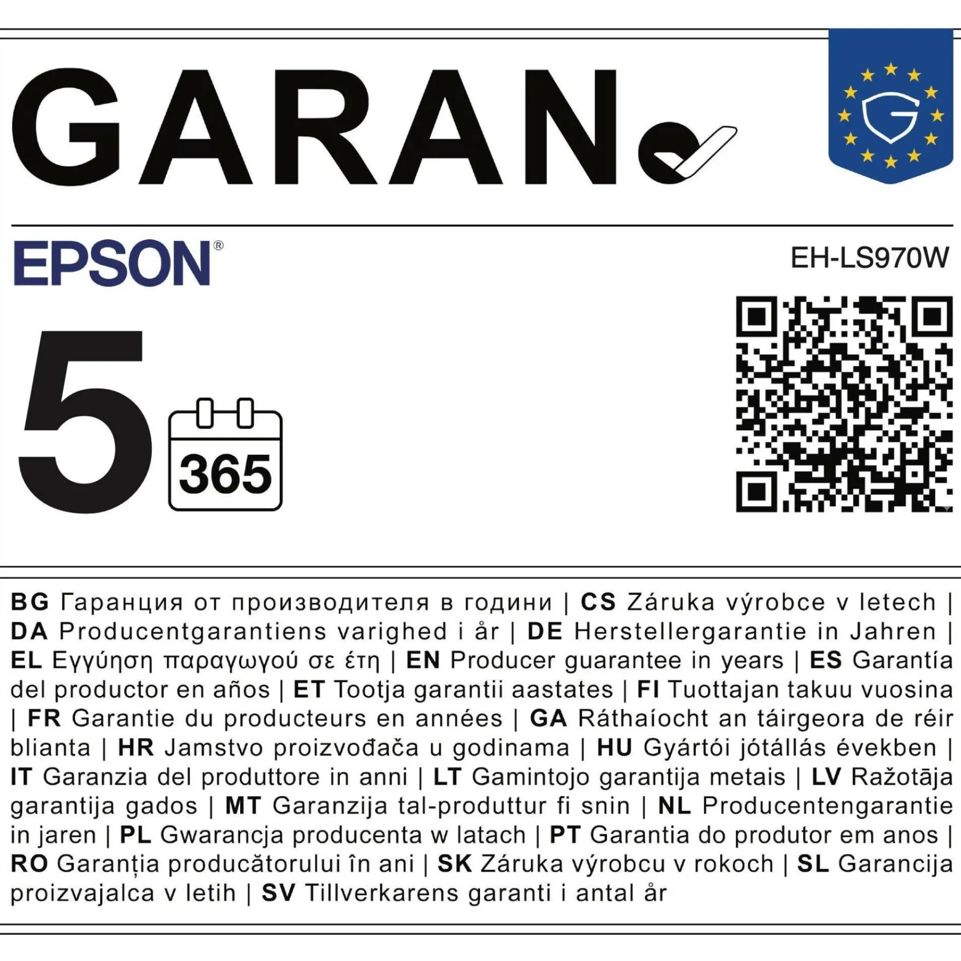 Epson Lifestudio Grand Plus EH-LS970W, Projecteur laser intelligent à ultracourte focale, Home cinéma 4K, 4 000 lumens, Sound by Bose, Google TV, écran de 150 pouces, garantie de 5 ans