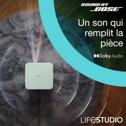 Epson Lifestudio Pop EF-61G, Projecteur Smart TV HD intégrale 1080p, portable, 700 lumens, Sound by Bose, Google TV, écran de 150 pouces