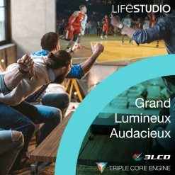 Epson Lifestudio Pop EF-61R, Projecteur Smart TV HD intégrale 1080p, portable, 700 lumens, Sound by Bose, Google TV, écran de 150 pouces