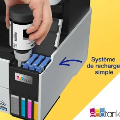 Imprimante multifonction A4 EcoTank ET-5170 avec Wi-Fi, réservoirs d’encre et fax