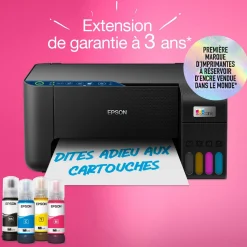 Imprimante multifonction A4 Wi-Fi EcoTank ET-2861 équipée de réservoirs d’encre, avec jusqu’à 3 ans d’encre inclus