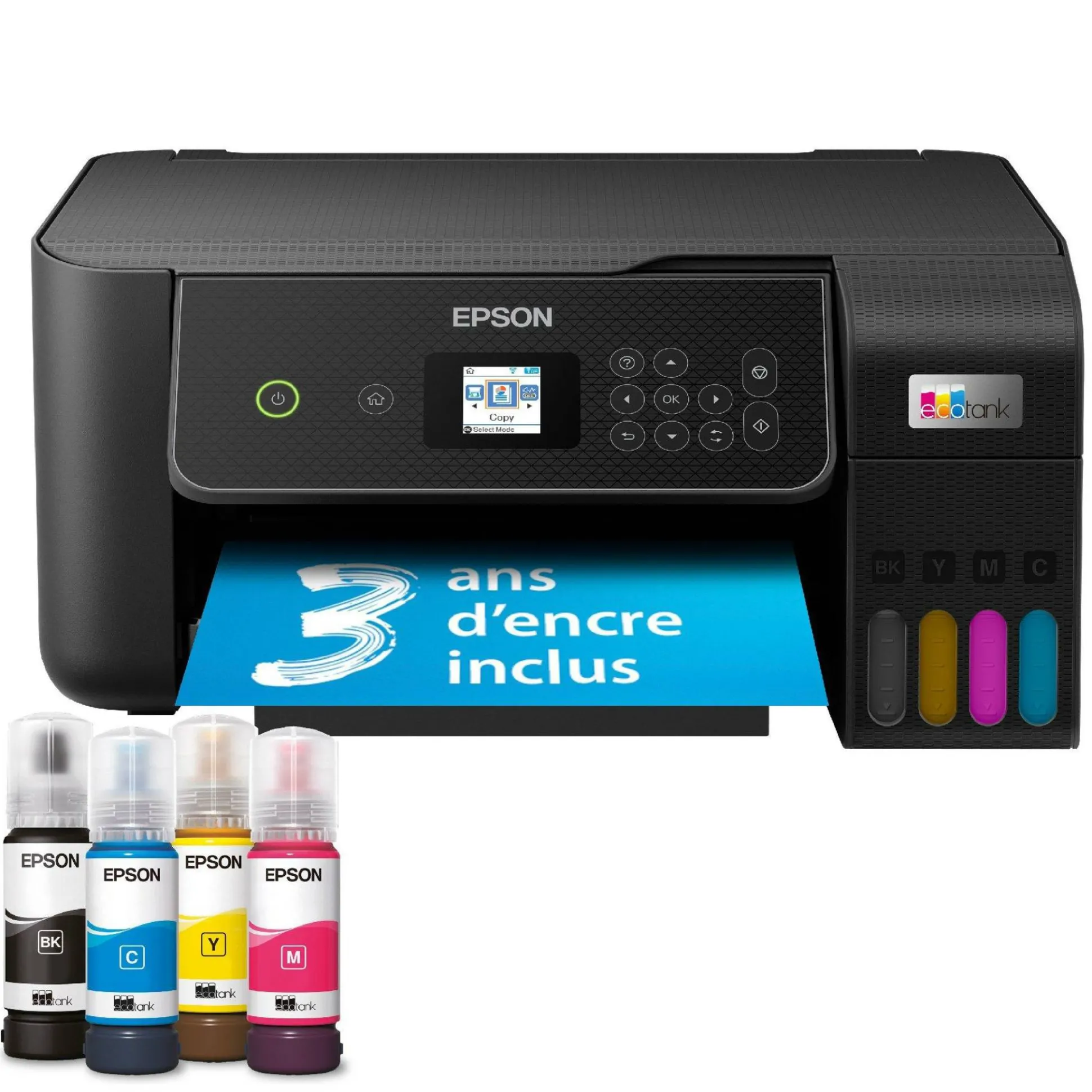 Imprimante multifonction A4 Wi-Fi EcoTank ET-2870 équipée de réservoirs d’encre, avec jusqu’à 3 ans d’encre inclus