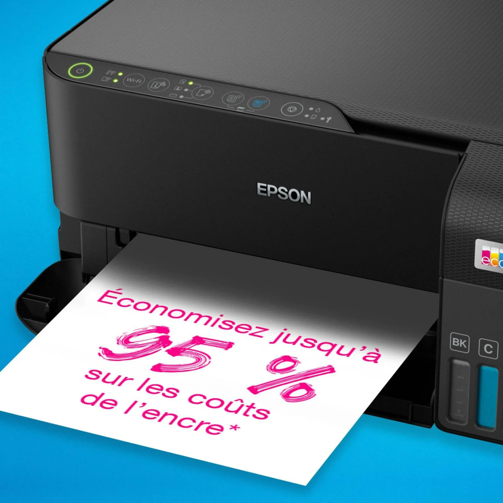 Imprimante multifonction A4 Wi-Fi EcoTank ET-2830 équipée de réservoirs d’encre, avec jusqu’à 3 ans d’encre inclus