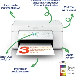 Imprimante multifonction Jet d’Encre A4 Expression XP-4205 et 6 mois d’encre offerts* avec l’abonnement ReadyPrint Flex
