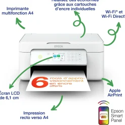 Imprimante multifonction Jet d’Encre A4 Expression XP-4205 et 6 mois d’encre offerts* avec l’abonnement ReadyPrint Flex