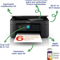 Imprimante multifonction Jet d’Encre A4 Expression XP-3205 et 6 mois d’encre offerts* avec l’abonnement ReadyPrint Flex