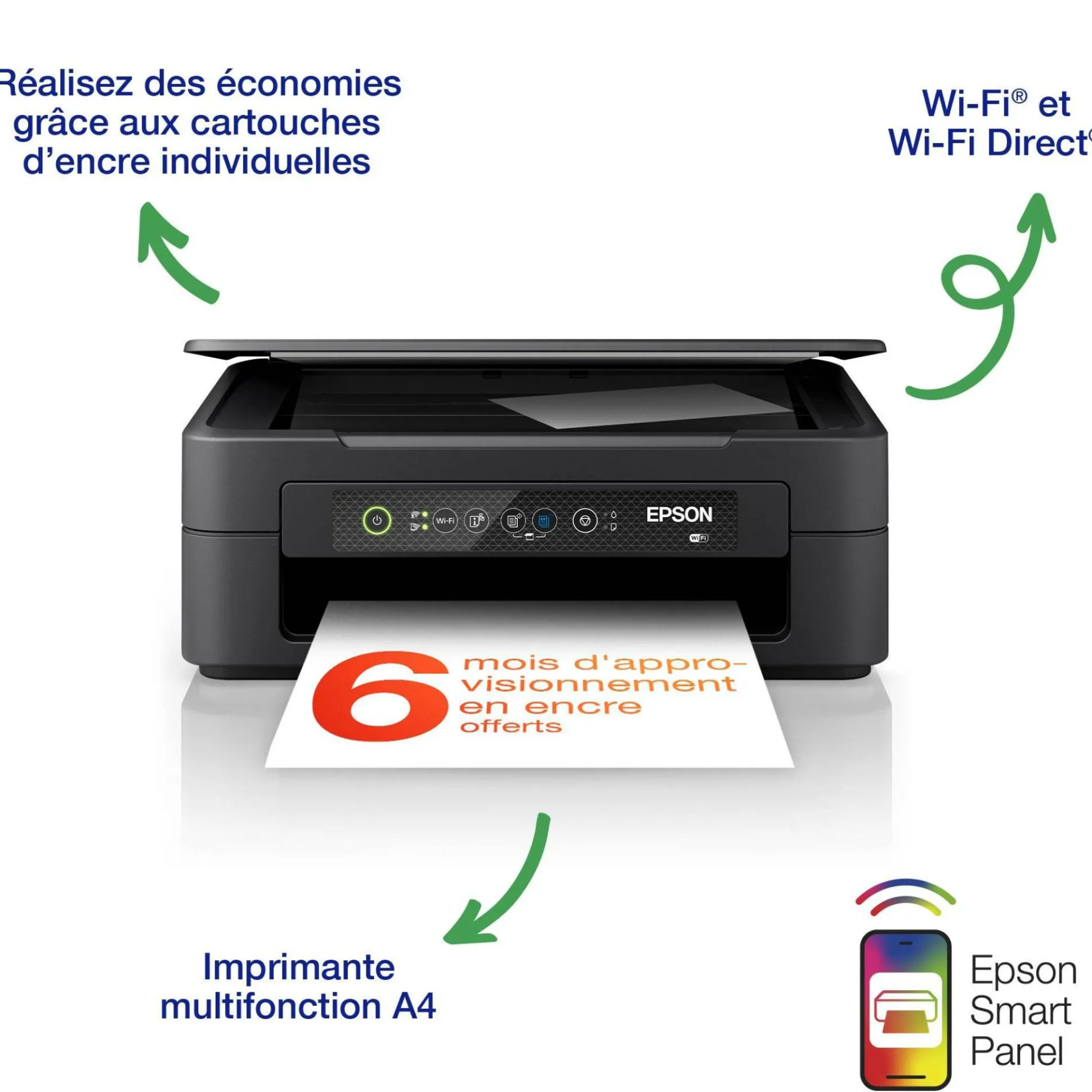 Imprimante multifonction Jet d’Encre A4 Expression XP-2200 et 6 mois d’encre offerts* avec l’abonnement ReadyPrint Flex