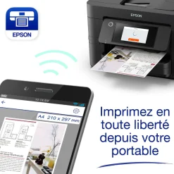 Imprimante multifonction Jet d’Encre A4 WorkForce Pro WF-4820DWF et 6 mois d’encre offerts* avec l’abonnement ReadyPrint