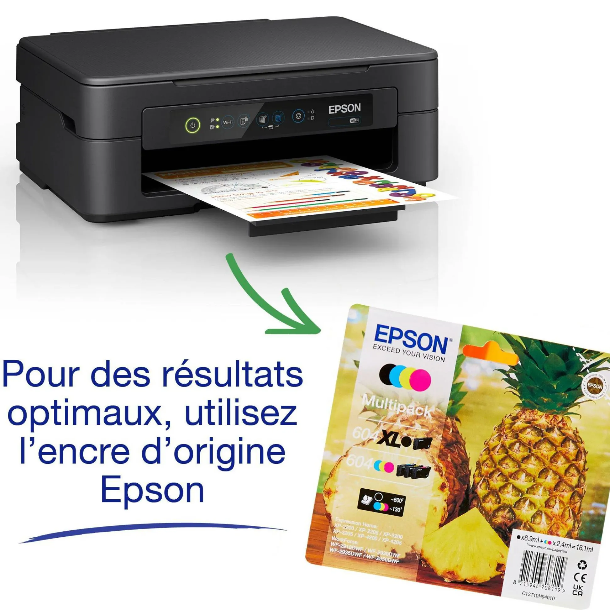 Imprimante multifonction Jet d’Encre A4 Expression XP-2205 et 6 mois d’encre offerts* avec l’abonnement ReadyPrint Flex