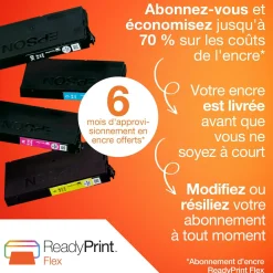 Imprimante multifonction Jet d’Encre A4 WorkForce WF-4830DTWF et 6 mois d’approvisionnement en encre offerts avec l’abonnement ReadyPrint*