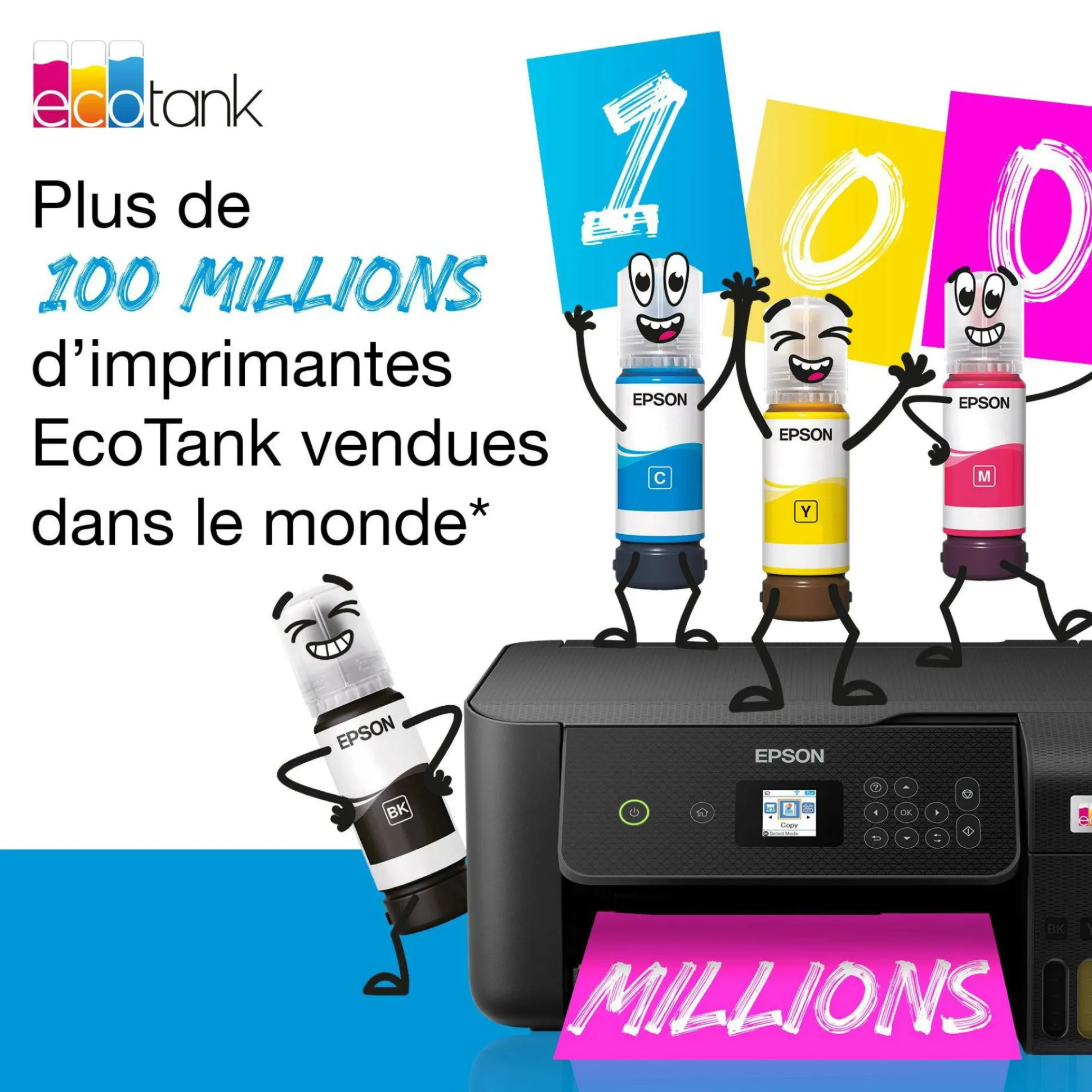 Imprimante photo A4 EcoTank ET-8500 avec réservoir d’encre et Wi-Fi