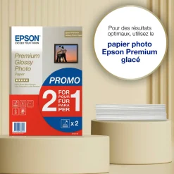 Papier photo A4 brillant Epson Premium 255 g/m2, 30 feuilles