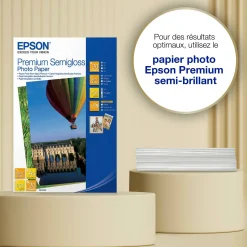 Papier photo A4 Premium semi-brillant Epson, 251 g/m2, 20 feuilles