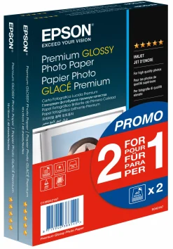 Papier photo brillant Epson Premium (100 x 150 mm), 255 g/m2, 80 feuilles