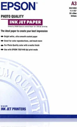 Photo Quality Ink Jet Paper, DIN A3, 102g/m2, 100 Sheets