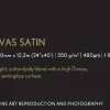 Premium Canvas Satin Roll, 24" x 12,2 m, 350g/m2