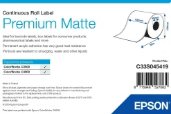 Premium Matte Label - Continuous Roll: 102mm x 35m
