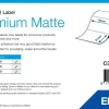 Premium Matte Label - Die-cut Roll: 76mm x 51mm, 650 labels