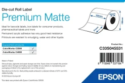 Premium Matte Label - Die-cut Roll: 102mm x 51mm, 650 labels