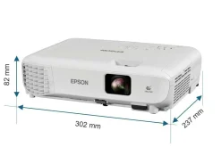 Projecteur à lampe WXGA EB-W53, 2 ports HDMI, 4 000 lumens, grande taille d’image jusqu’à 375 pouces (9,52 m)