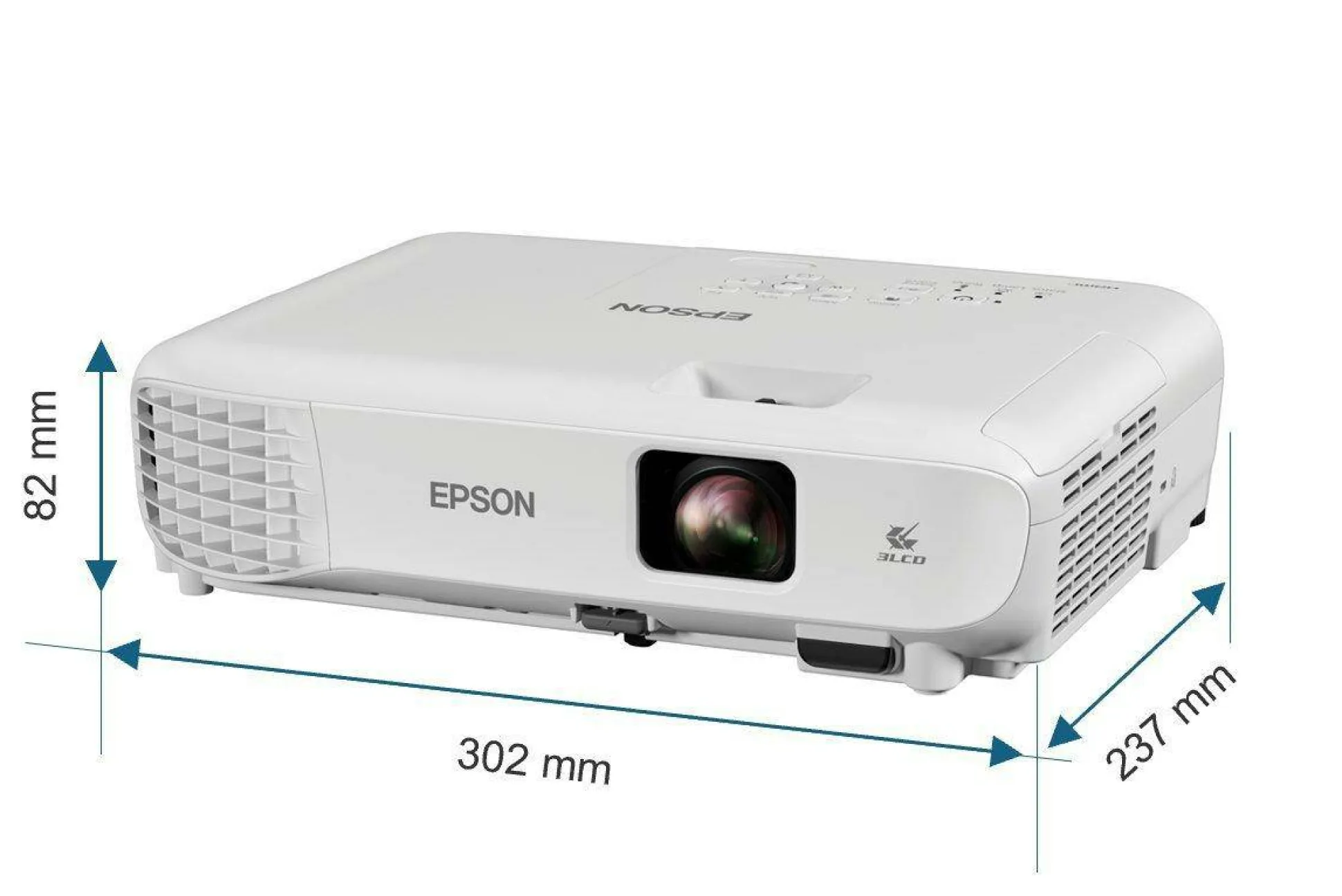 Projecteur à lampe WXGA EB-W53, 2 ports HDMI, 4 000 lumens, grande taille d’image jusqu’à 375 pouces (9,52 m)
