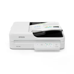 Scanner à plat compact WorkForce DS-1760WN, avec connexion réseau et Wi-Fi intégrés, pour les petites entreprises et les bureaux à domicile.