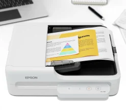 Scanner à plat compact WorkForce DS-1730 pour les petites entreprises et les bureaux à domicile.
