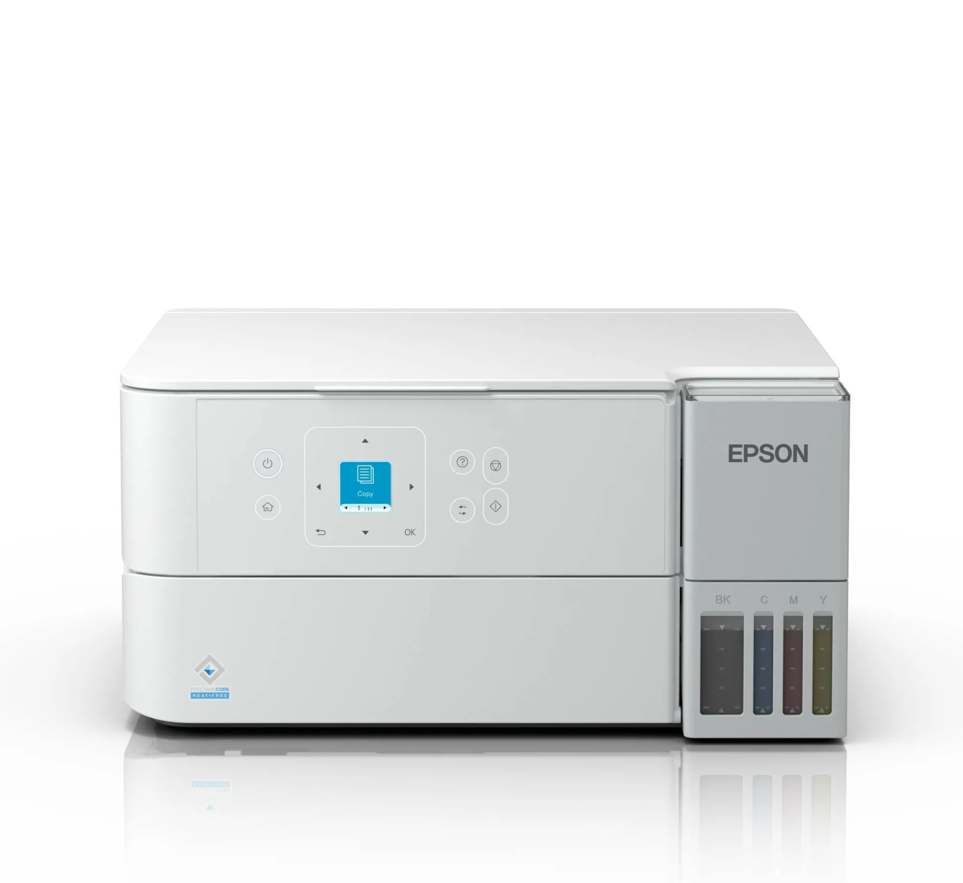 Solution d’impression A4 blanche EcoTank ET-2956 équipée d’une connexion Wi-Fi et de réservoirs d’encre, avec jusqu’à 3 ans d’encre inclus