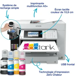 Solution d’impression A3+ EcoTank Pro ET-16685 avec Wi-Fi, réservoirs d’encre et prise en charge PCL