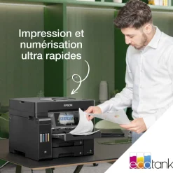 Solution d’impression A4 EcoTank ET-5805 avec Wi-Fi, réservoirs d’encre et fax