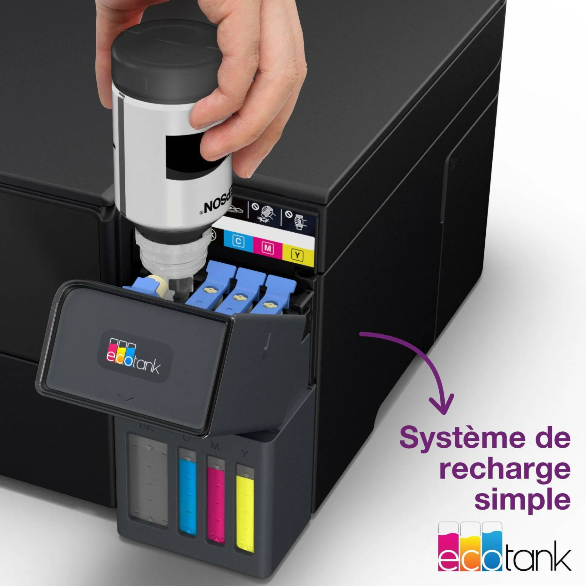 Solution d’impression A4 Wi-Fi EcoTank ET-2950 équipée de réservoirs d’encre, avec jusqu’à 3 ans d’encre inclus