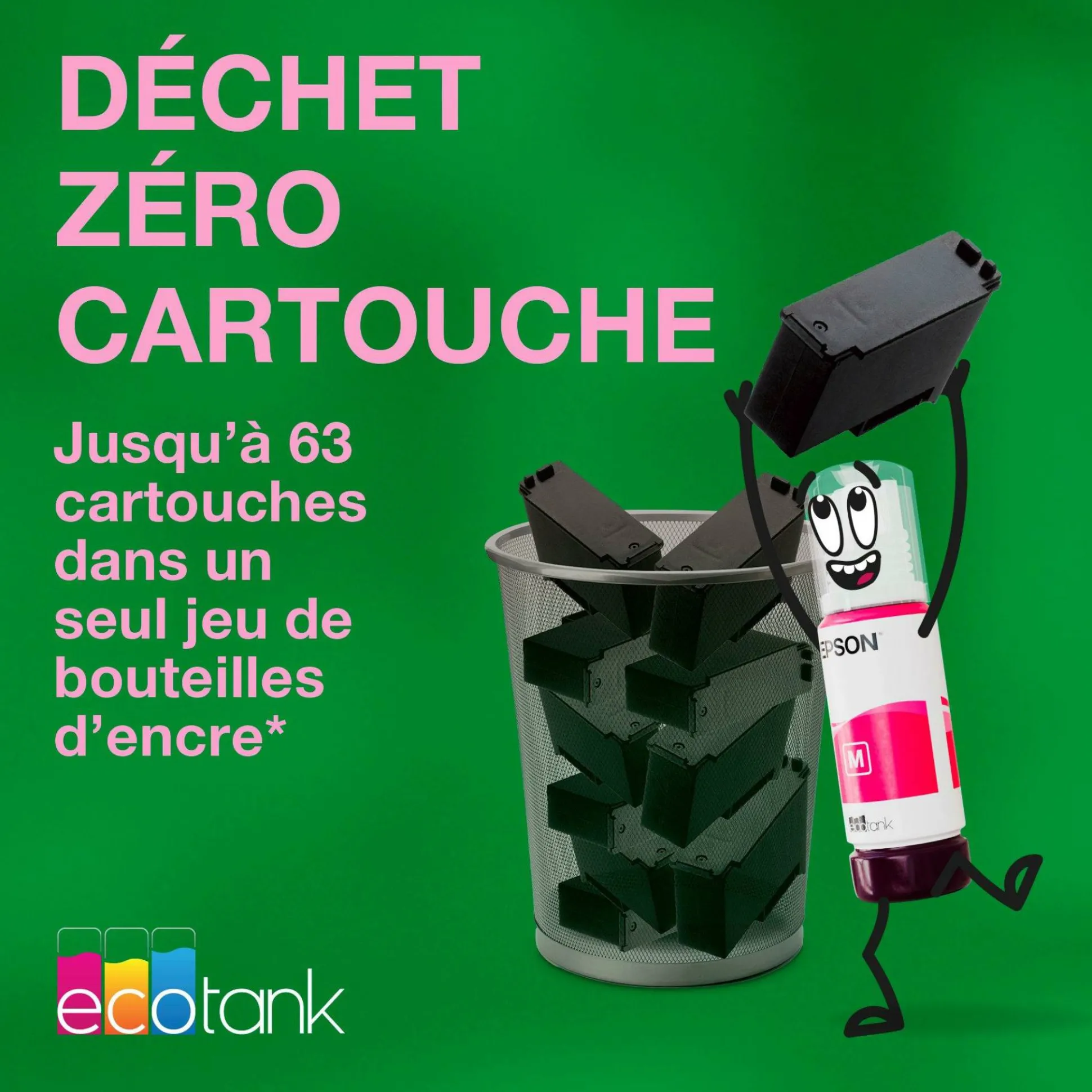 Solution d’impression A4 Wi-Fi EcoTank ET-2950 équipée de réservoirs d’encre, avec jusqu’à 3 ans d’encre inclus