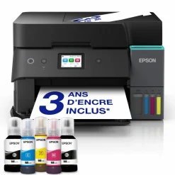 Solution d’impression A4 Wi-Fi EcoTank ET-4955 équipée de réservoirs d’encre, avec jusqu’à 3 ans d’encre inclus