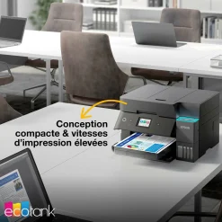 Solution d’impression A4 Wi-Fi EcoTank ET-4955 équipée de réservoirs d’encre, avec jusqu’à 3 ans d’encre inclus