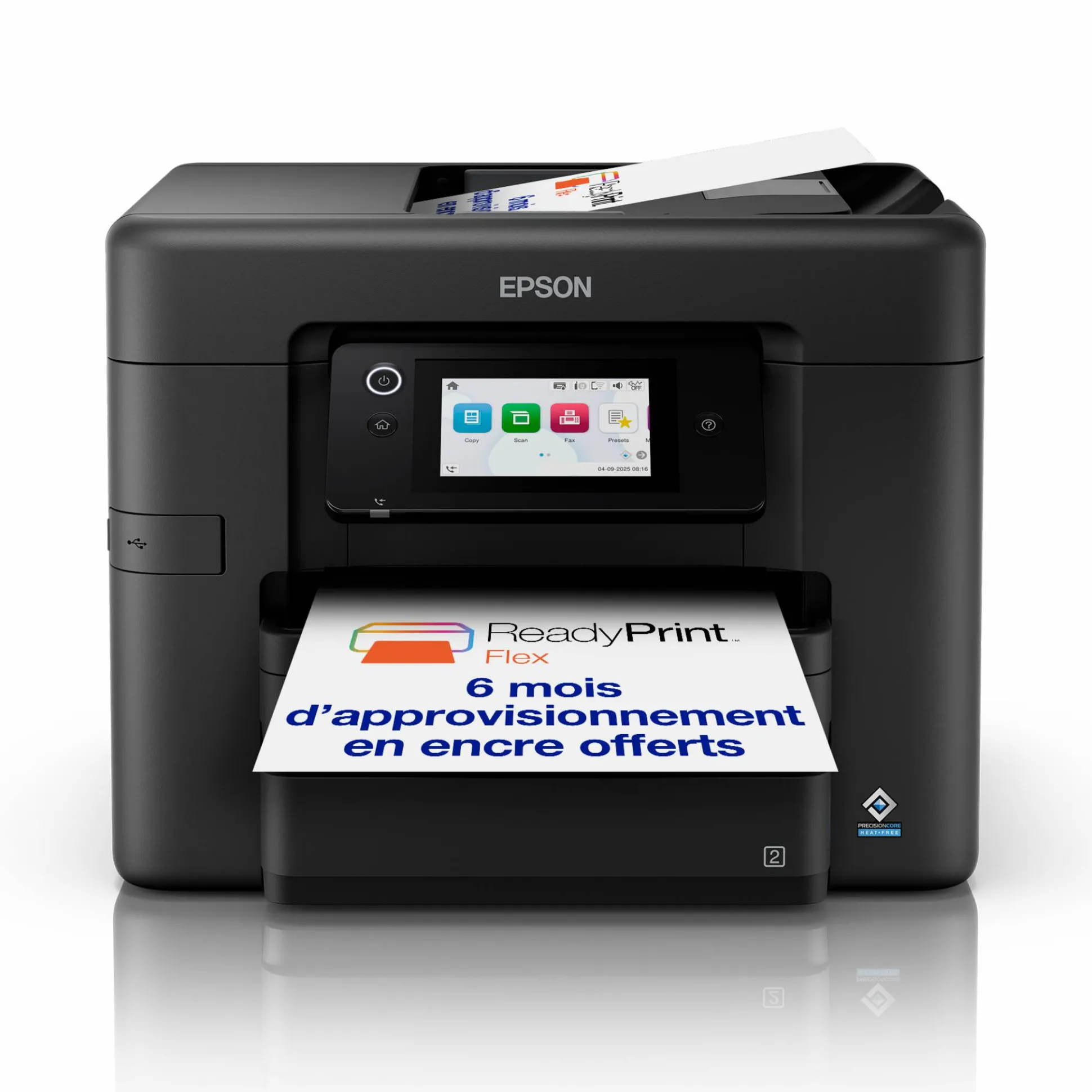 Solution d’impression Jet d’Encre A4 sans fil WorkForce Pro WF-4930 et 6 mois d’approvisionnement en encre offerts avec l’abonnement à ReadyPrint*