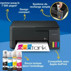 Solution d’impression multifonction A4 Wi-Fi et AirPrint EcoTank ET-2915 équipée de réservoirs d’encre, avec jusqu’à 3 ans d’encre inclus