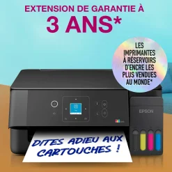 Solution d’impression multifonction A4 Wi-Fi et AirPrint EcoTank ET-2920 équipée de réservoirs d’encre, écran LCD et jusqu’à 3 ans d’encre inclus