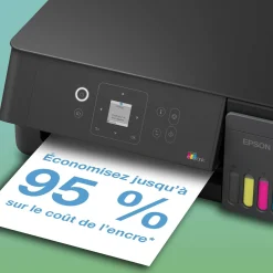 Solution d’impression multifonction A4 Wi-Fi et AirPrint EcoTank L3360 équipée de réservoirs d’encre, écran LCD et jusqu’à 3 ans d’encre inclus