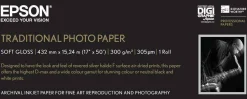 Traditional Photo Paper, 17"x 15m