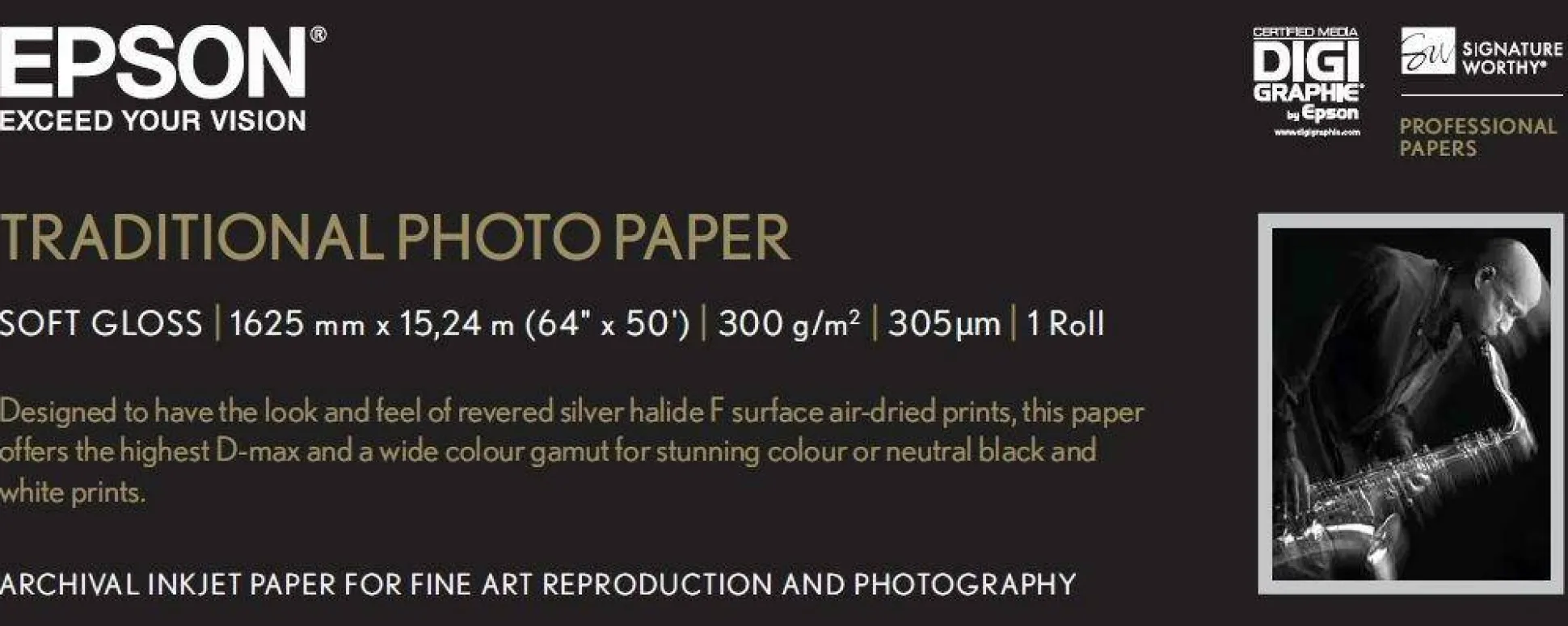 Traditional Photo Paper, 64"x 15m